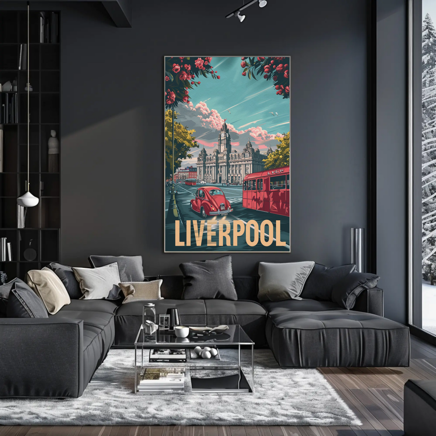 Liverpool Iconic Skyline Travel Poster