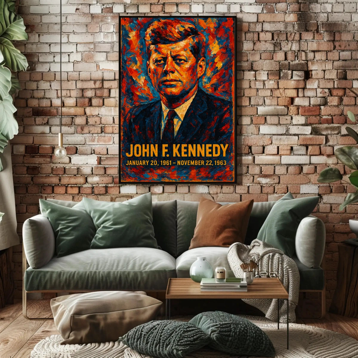 John F. Kennedy 35th President of the United States Glitch Hop Art Poster