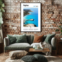 Paphos Coastal Paradise: Stunning Travel Poster PosterGoat