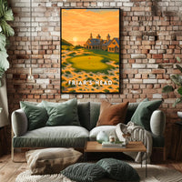Serene Golf Course Sunset Artistic Sports Poster