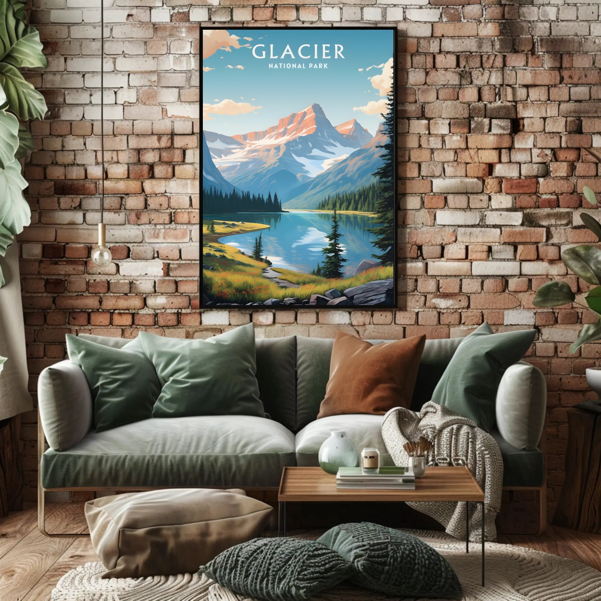 Serene Majesty of Glacier National Park Poster