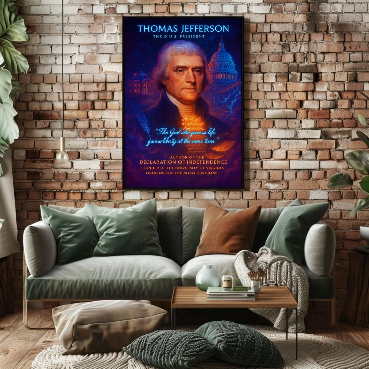 Thomas Jefferson 3rd U.S. President Poster