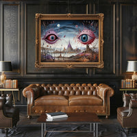 Surreal Dreamscape Eyes: Artistic Poster