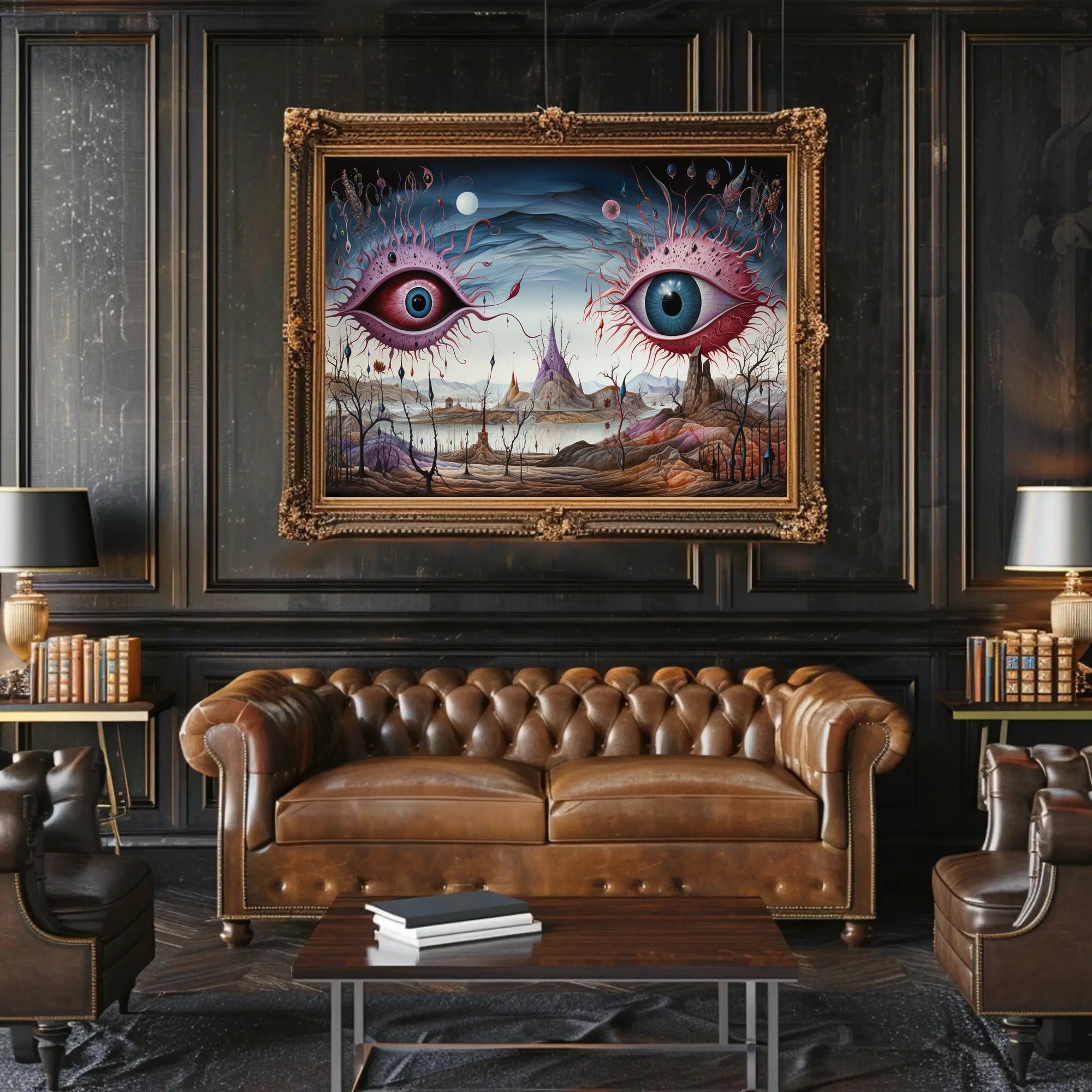 Surreal Dreamscape Eyes: Artistic Poster