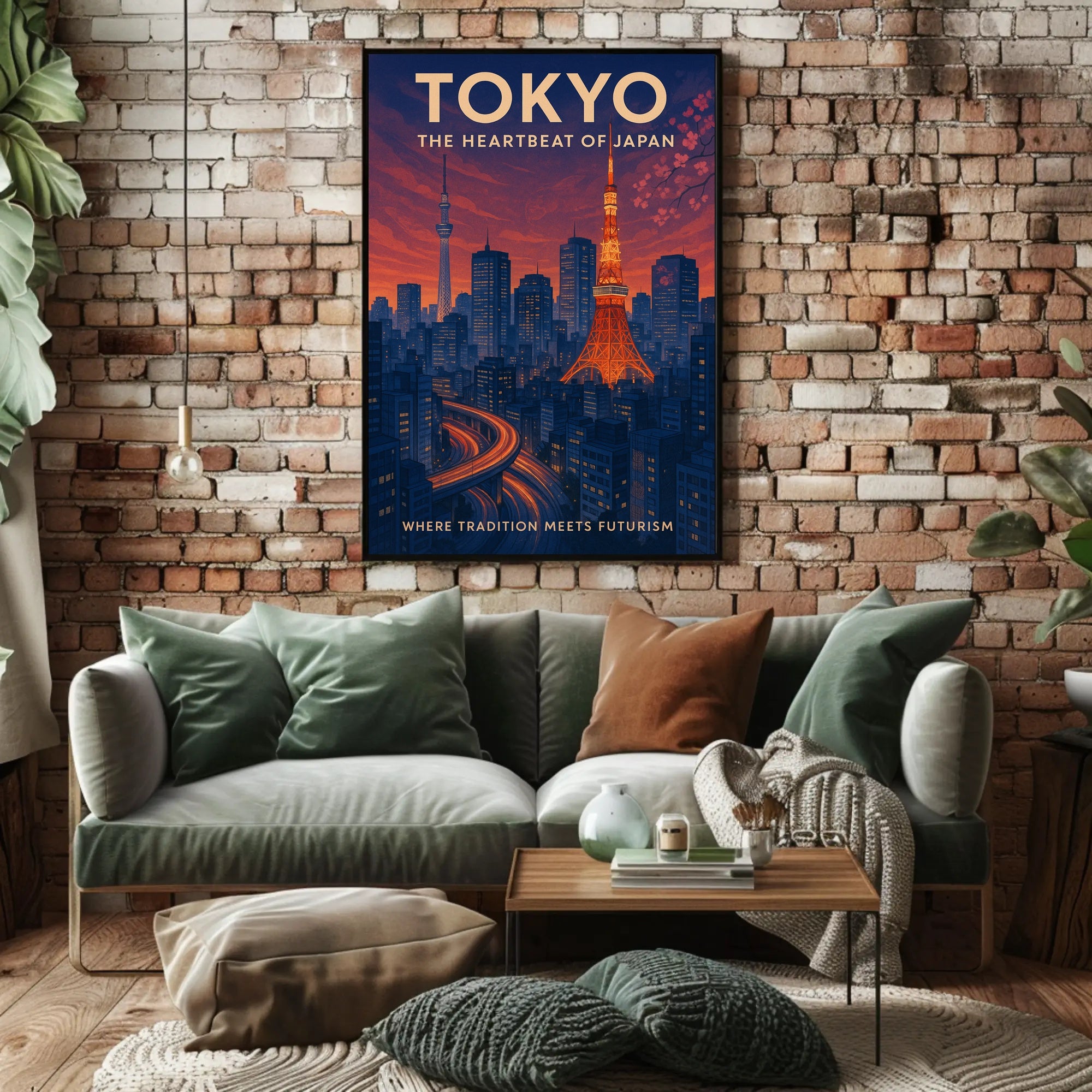 Tokyo Travel Poster Modern City Wall Art Print