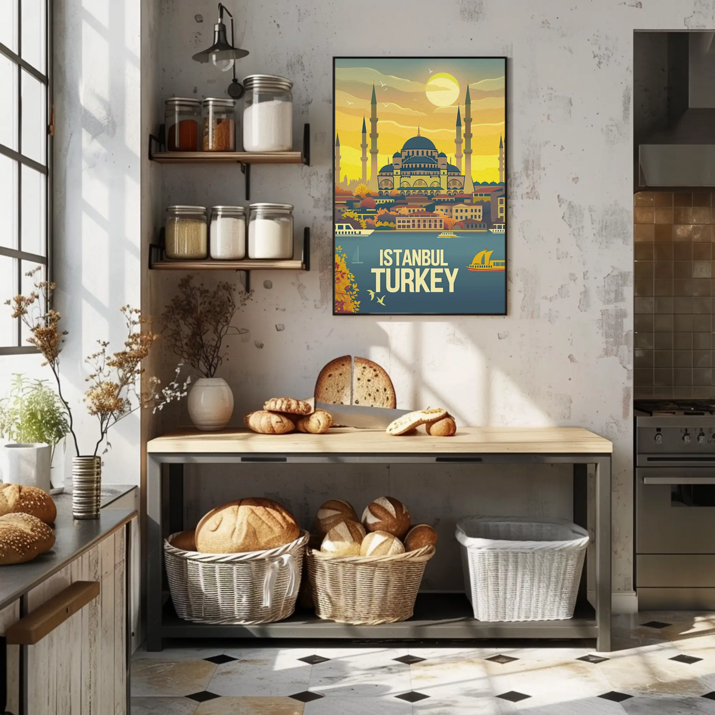 Istanbul Turkey Vintage Poster