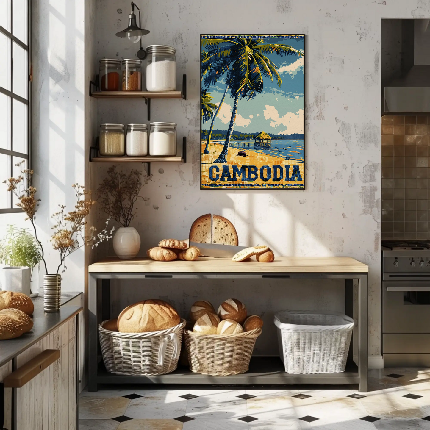 Cambodia Vintage Poster