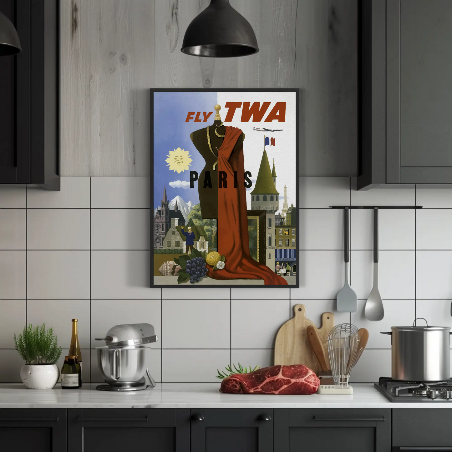 Fly TWA Paris Poster