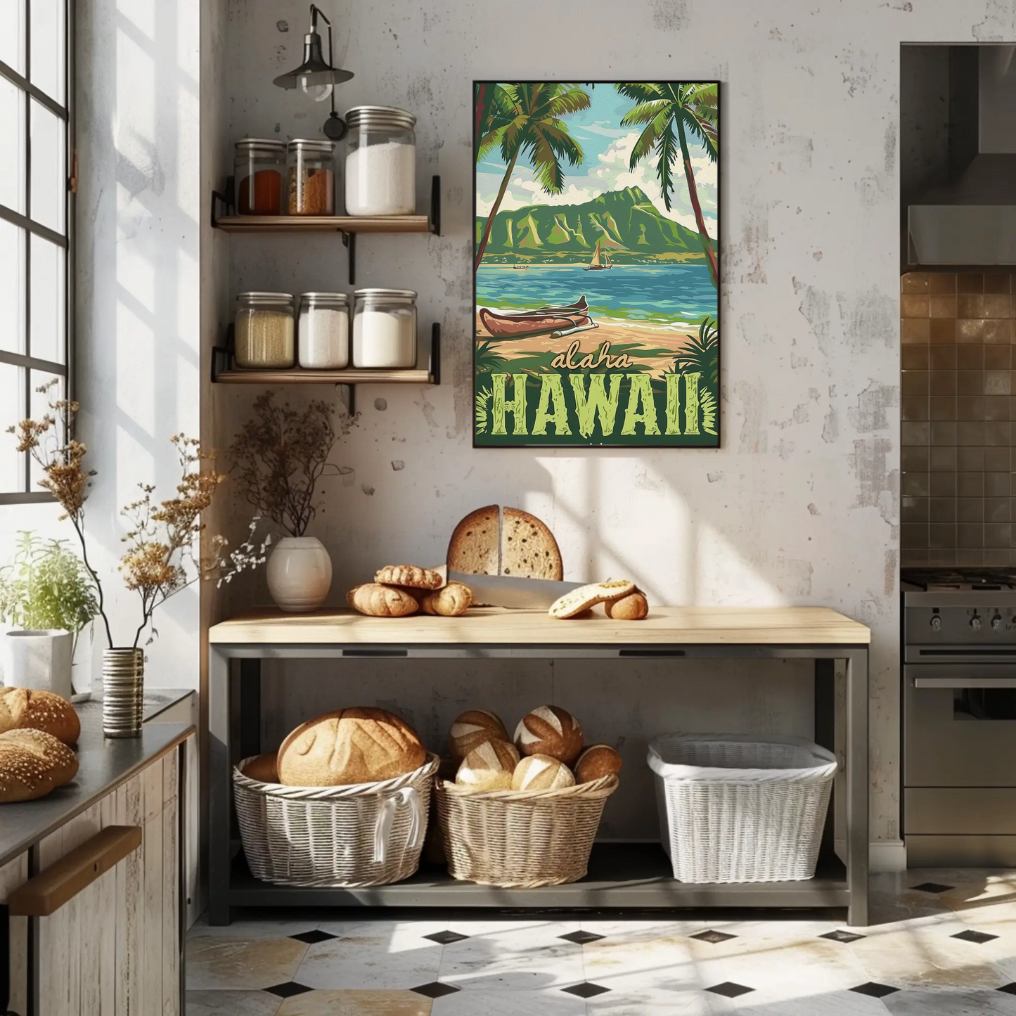 Vintage Poster Aloha Hawaii Beach