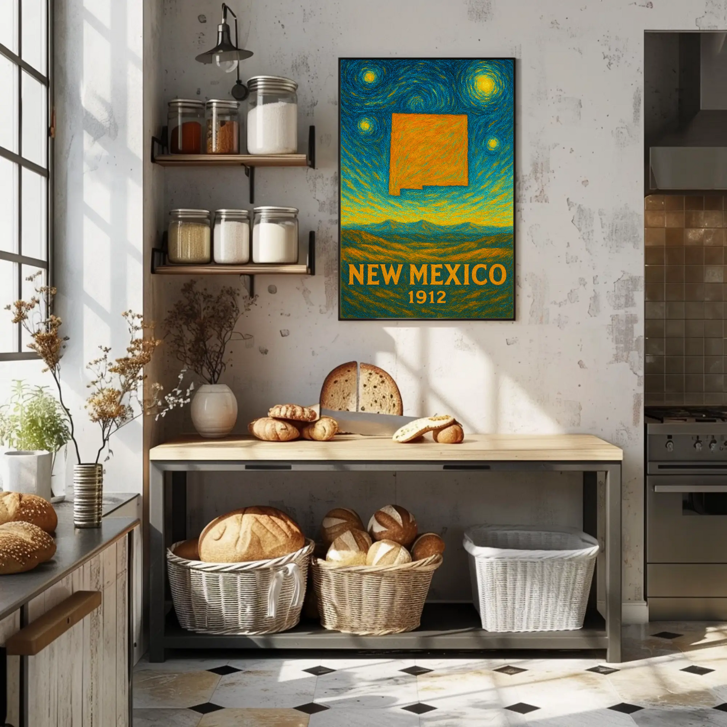 New Mexico Starry Night Poster