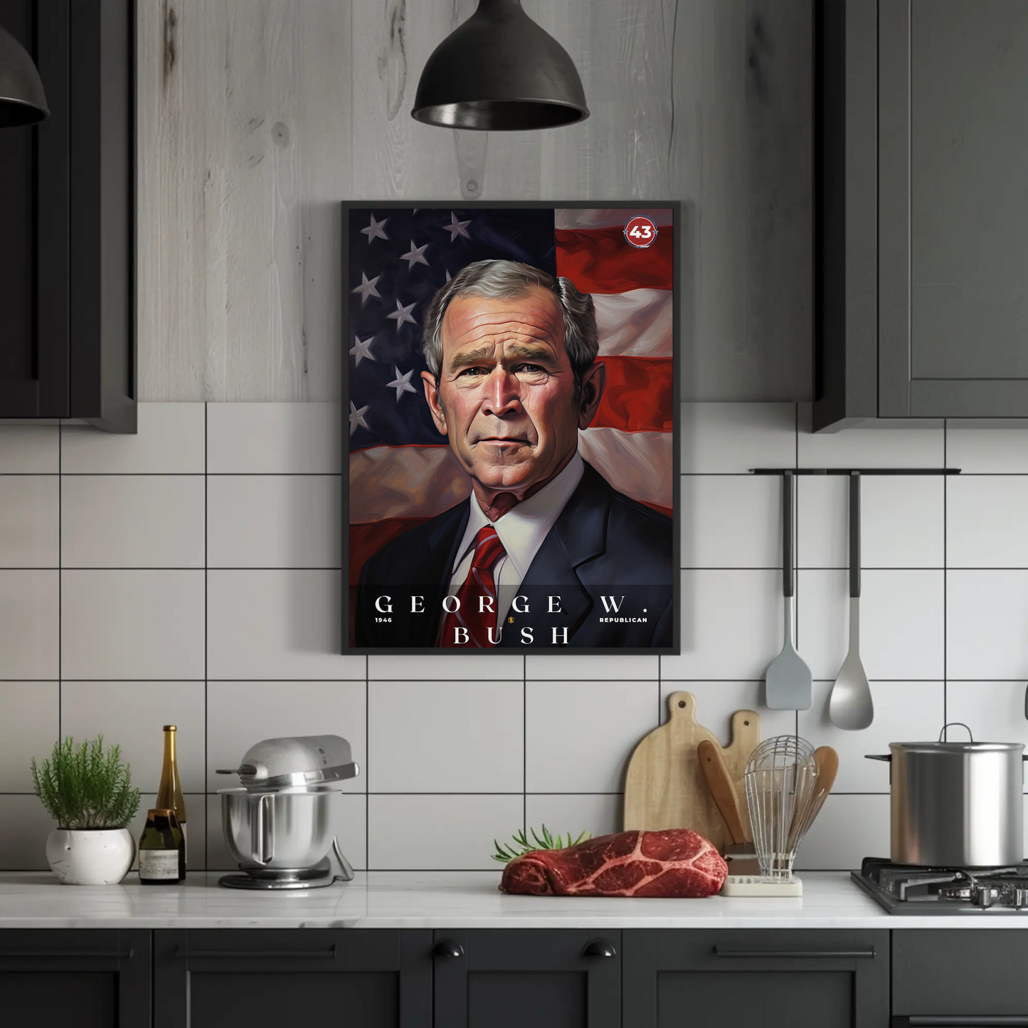 George W. Bush 43rd President Of The United States Portrait