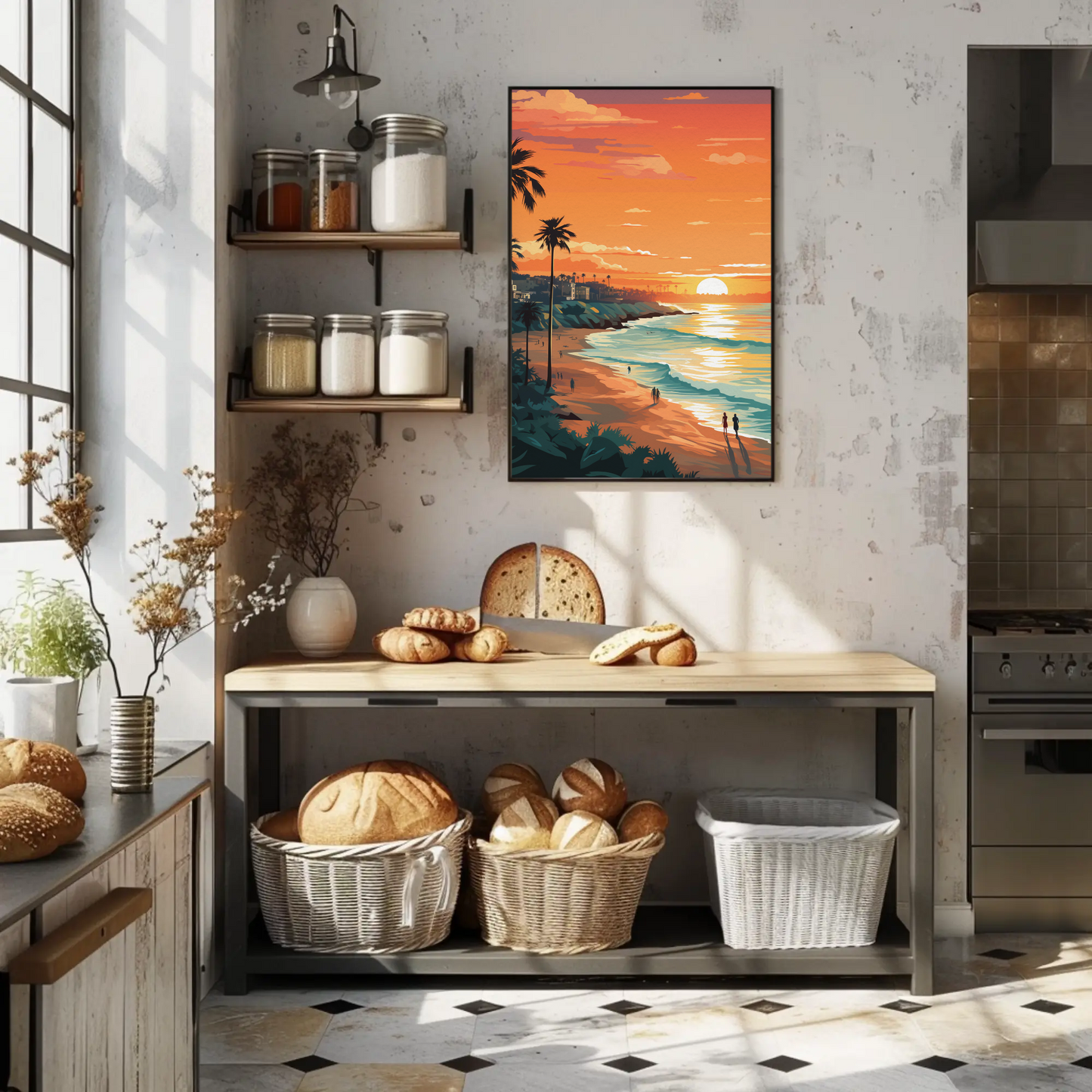 California Sunset Vintage Poster