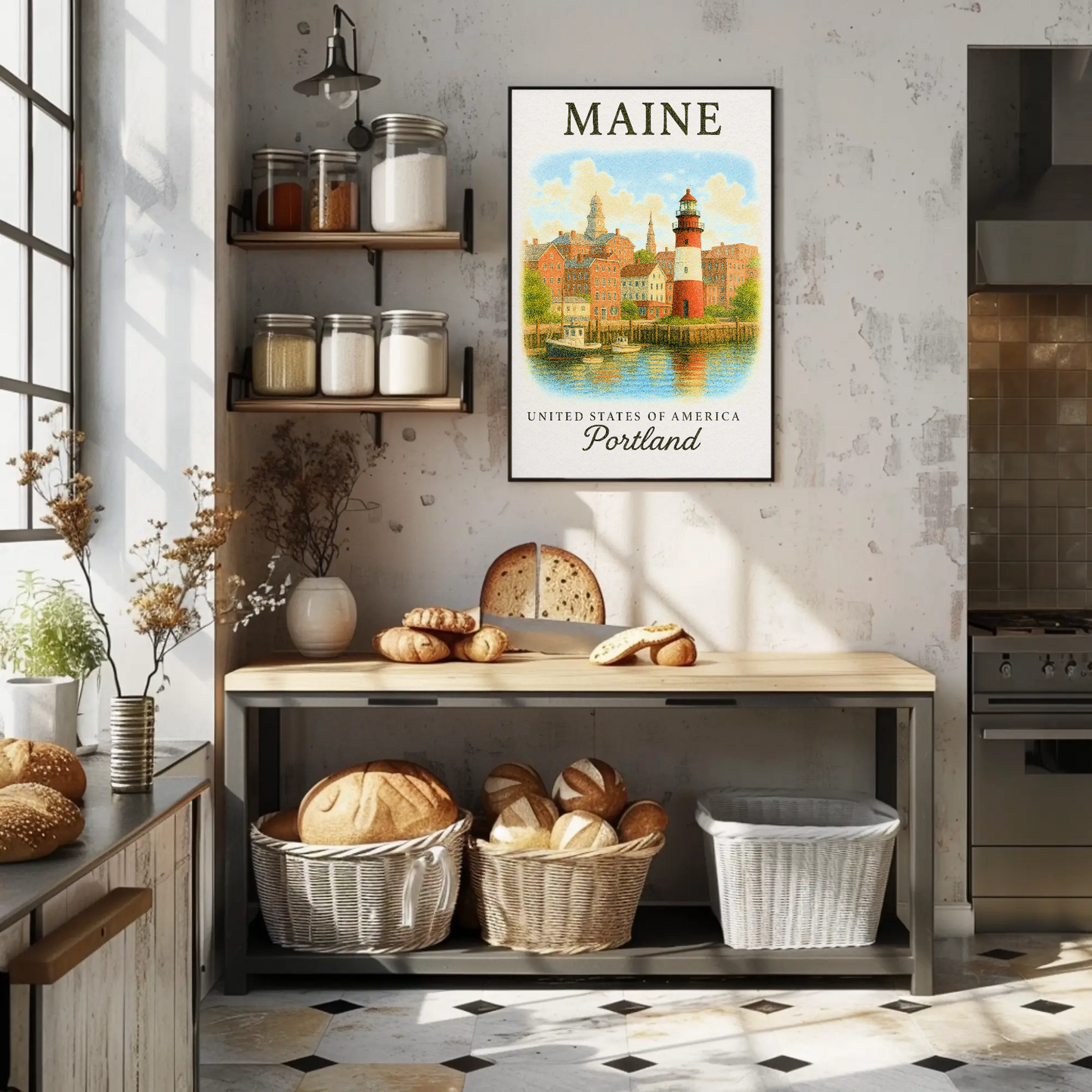 Maine, Portland Signature Series Vintage Travel Poster