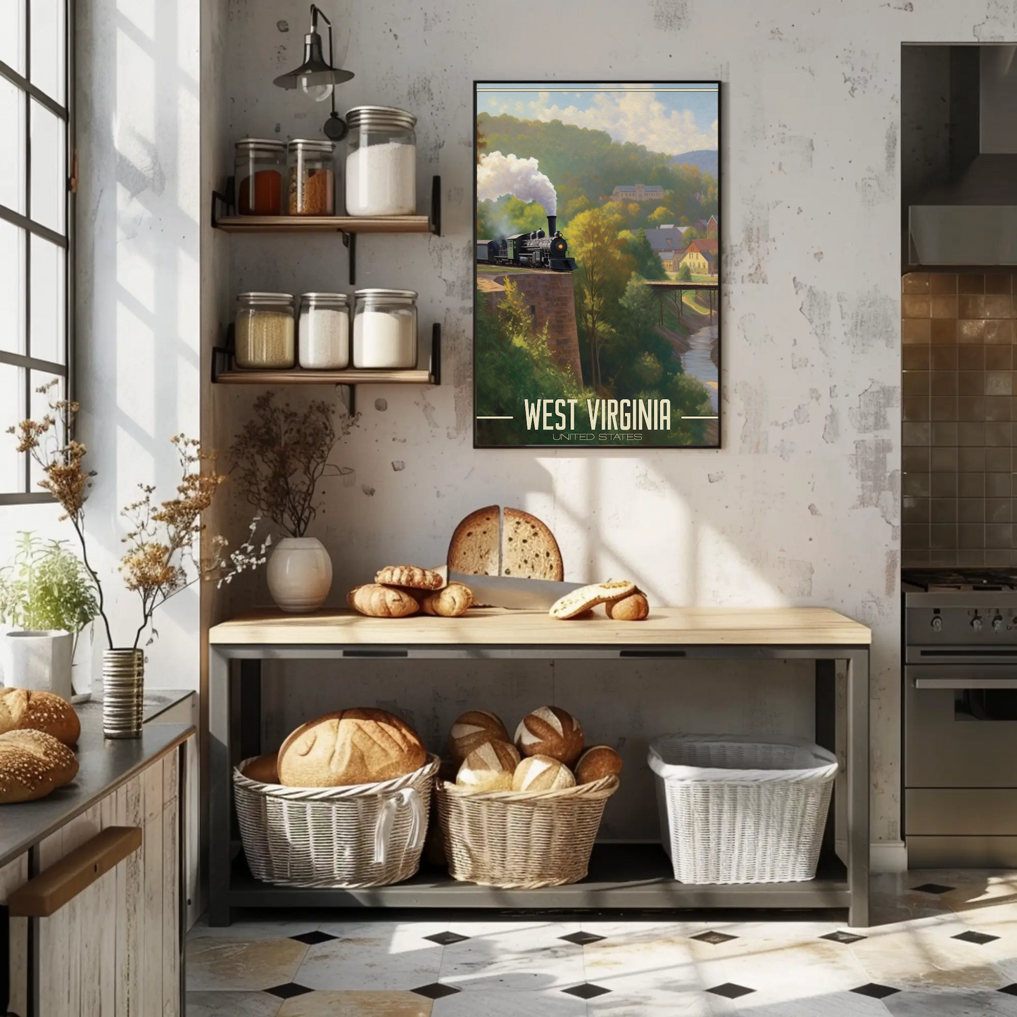 West Virginia United States Vintage Poster