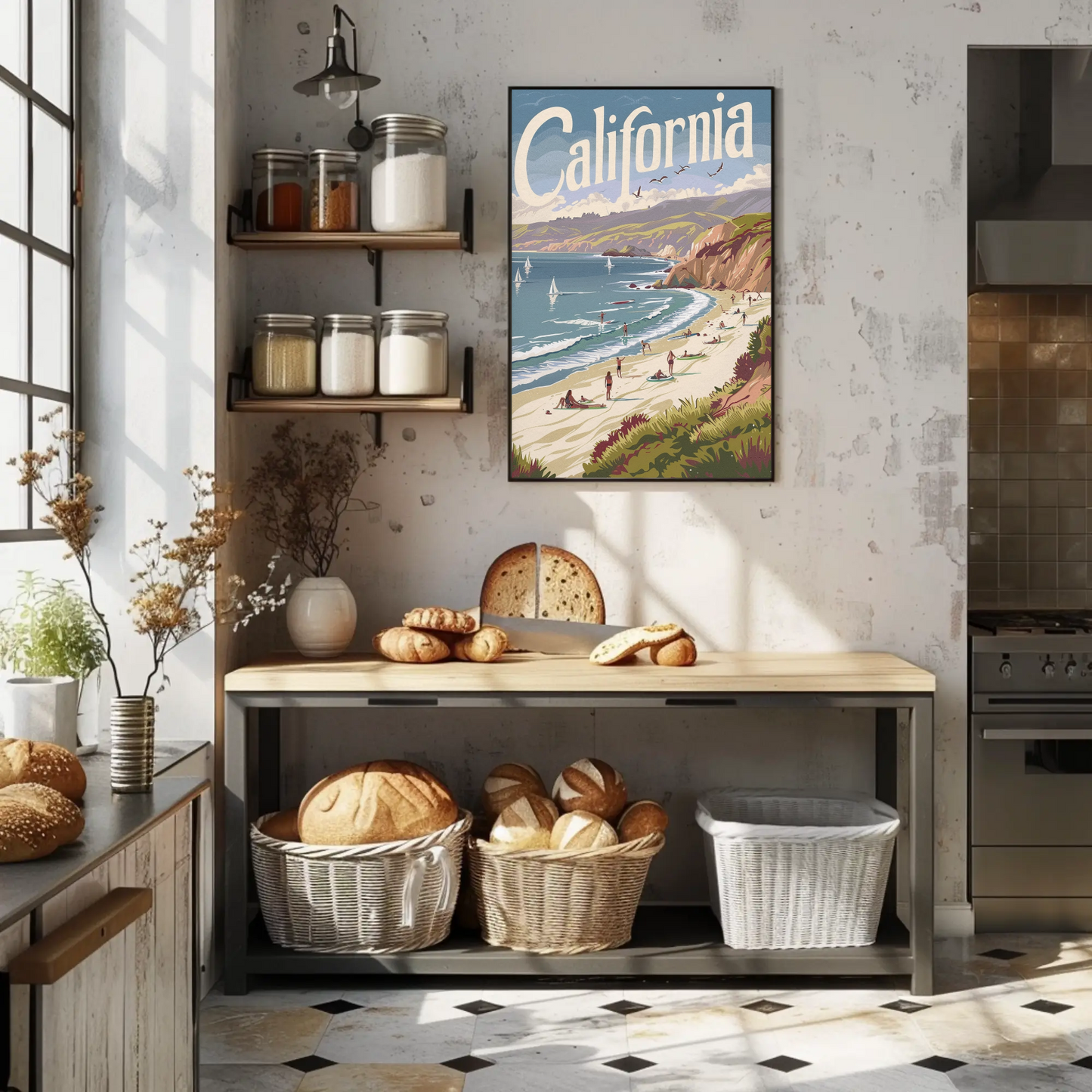 California Beach Vintage Poster