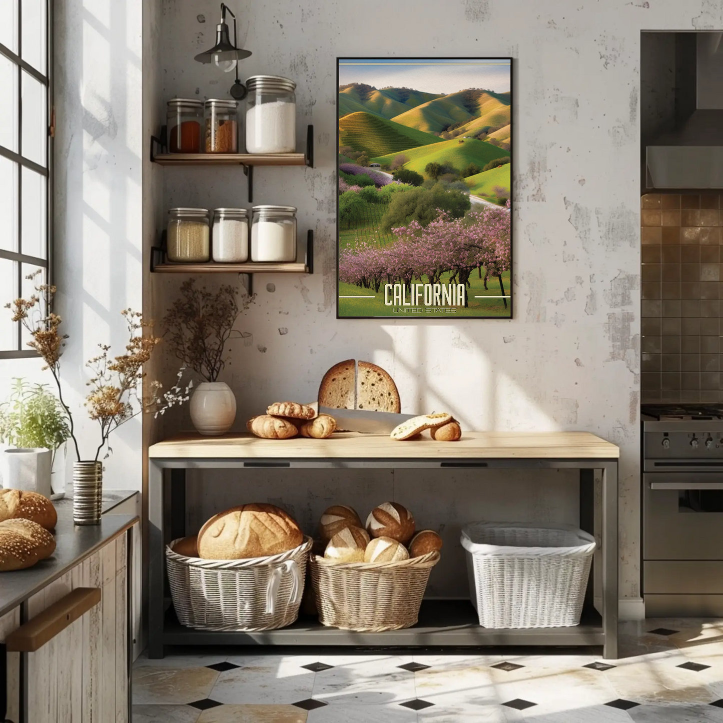 California Vineyard Vintage Poster