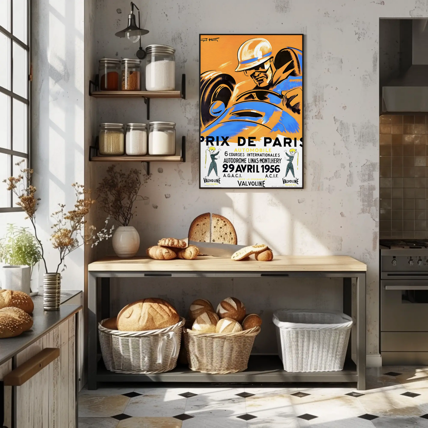 Prix de Paris – 1956 Valvoline Race Poster