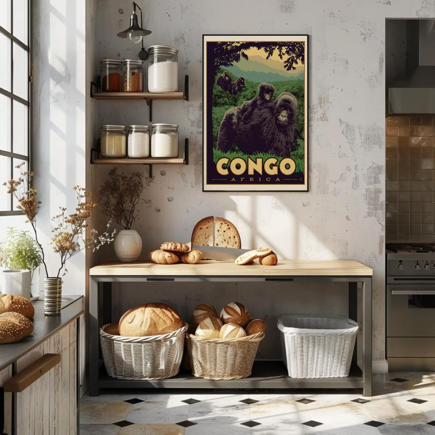 Congo Africa Vintage Poster