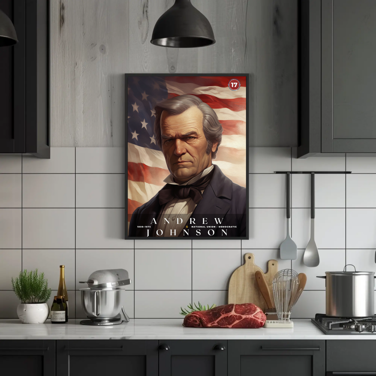 Andrew Johnson 17th President Of The United States Portrait