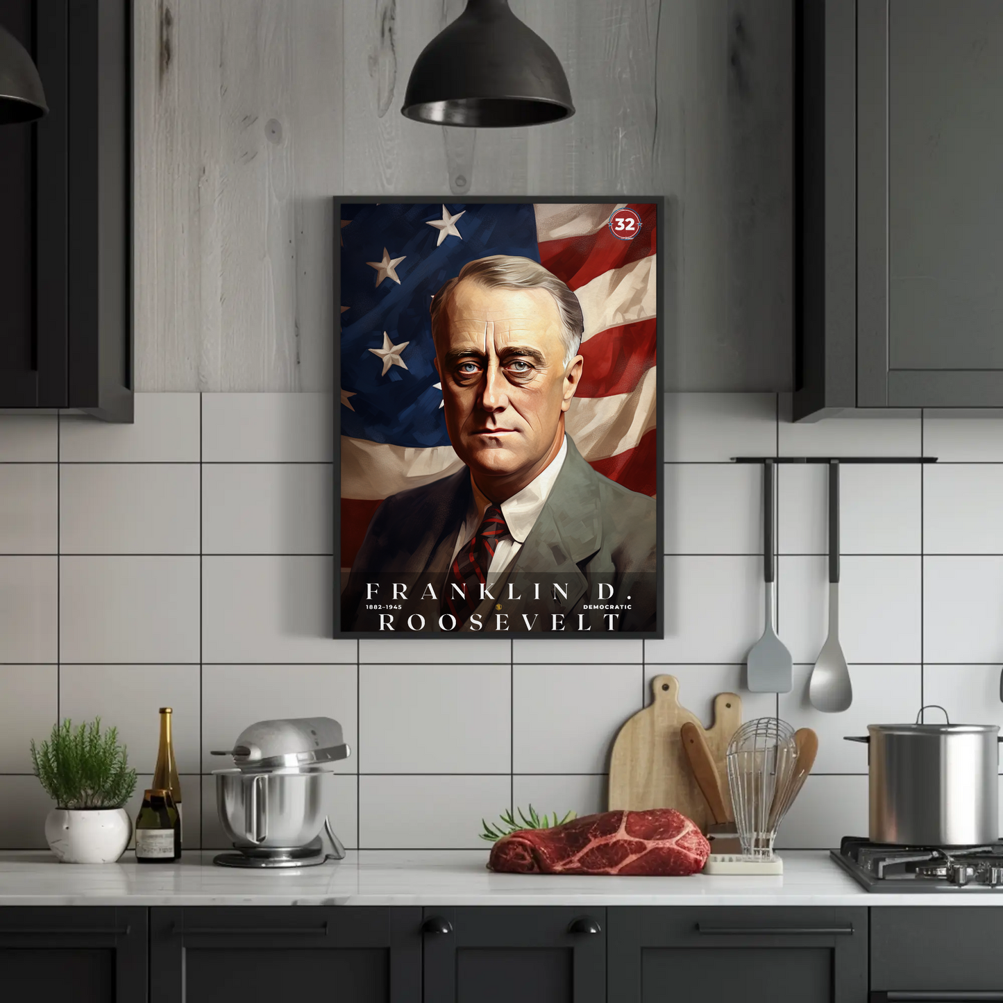 Franklin Roosevelt 32nd President Of The United States Portrait