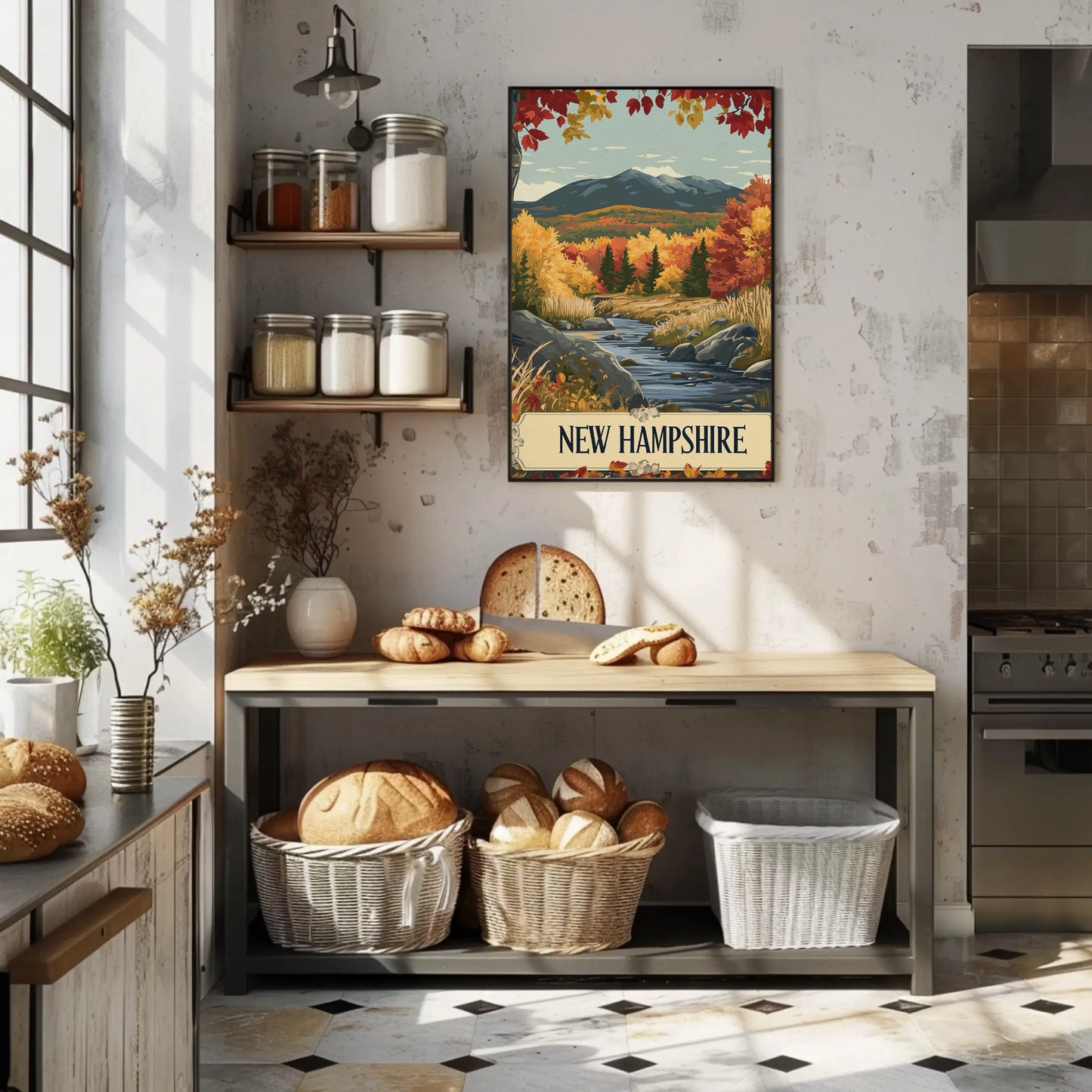 New Hampshire Vintage Poster
