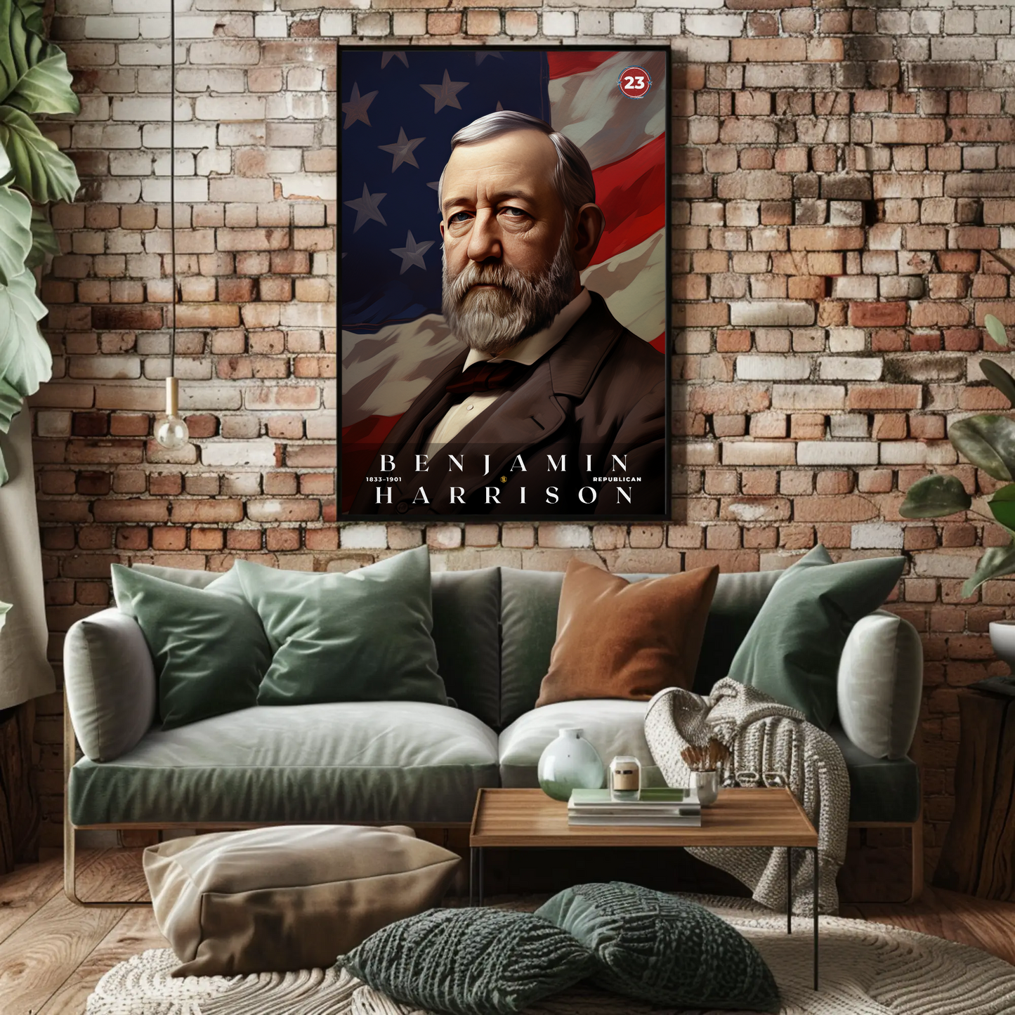 Benjamin Harrison 23rd President Of The United States Portrait