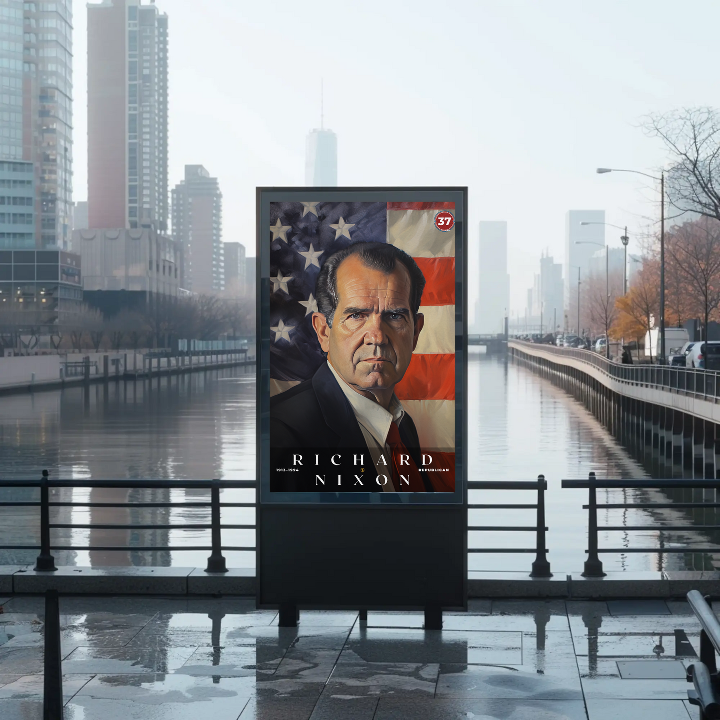 Richard Nixon 37th President Of The United States Portrait
