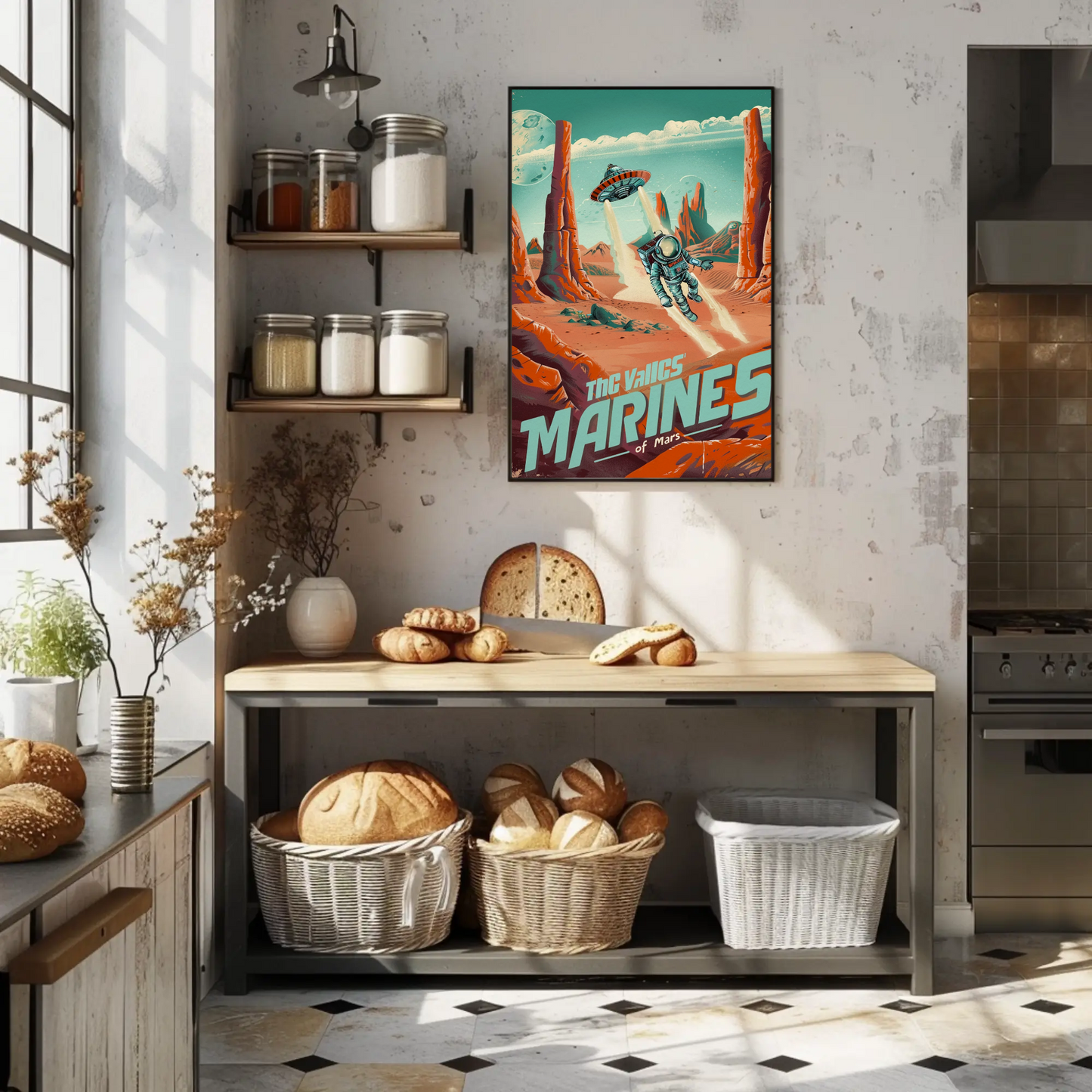 Mars Vintage Poster - Space Marines