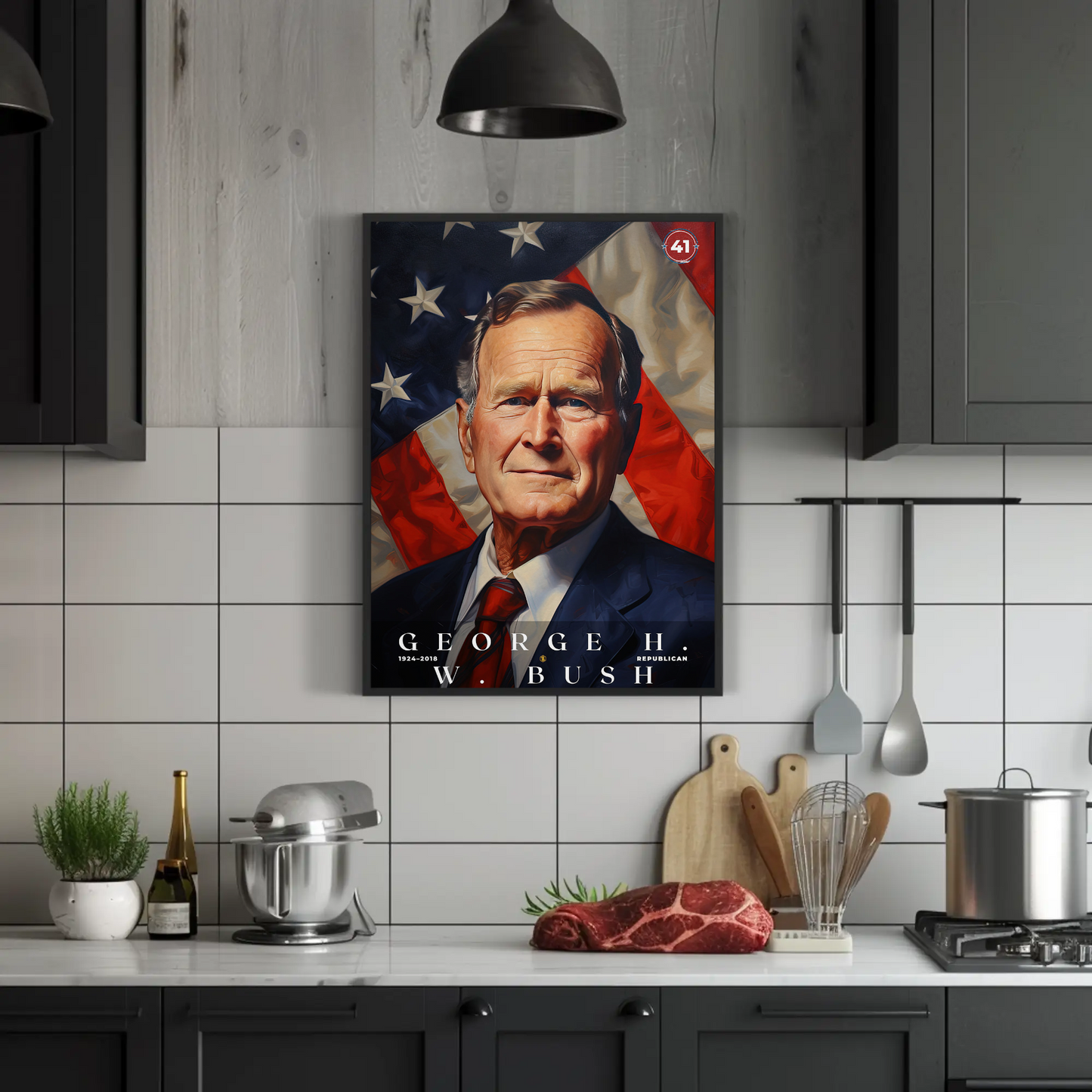 George Bush 41st President Of The United States Portrait