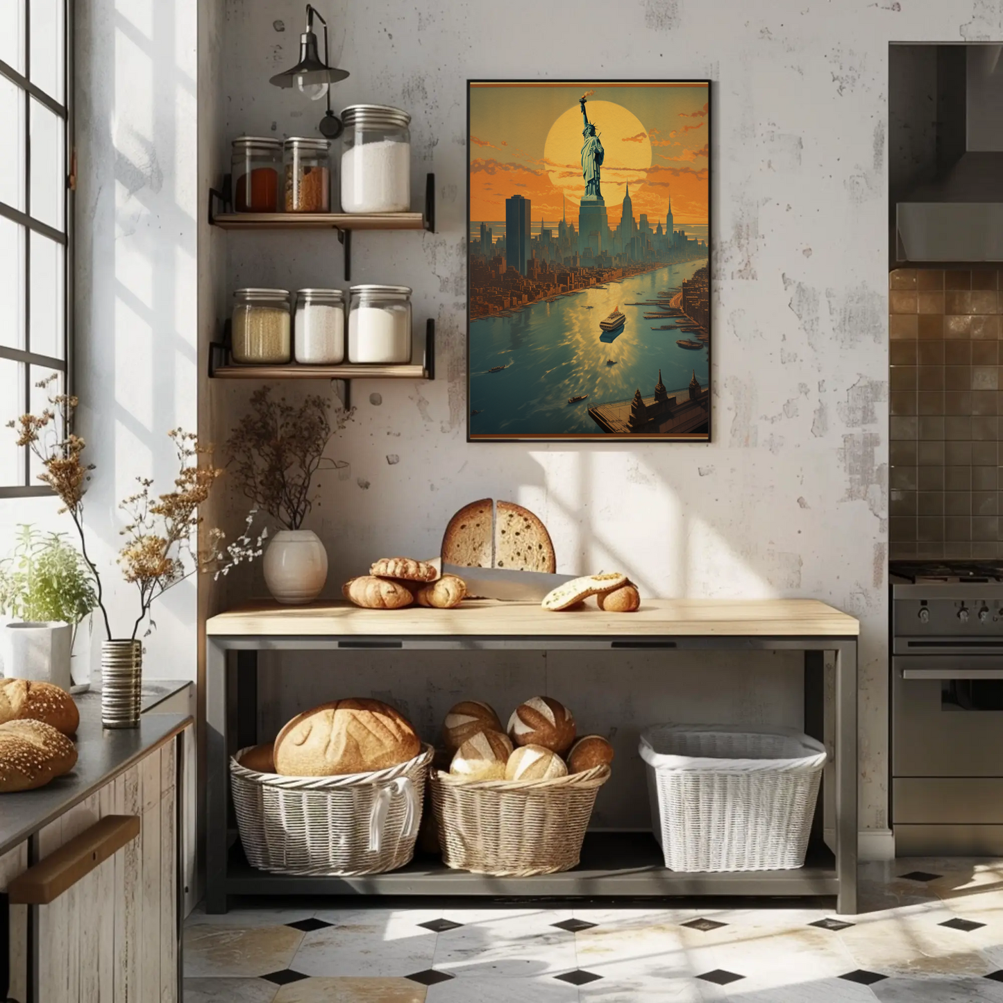Statue of Liberty at Sunset Poster