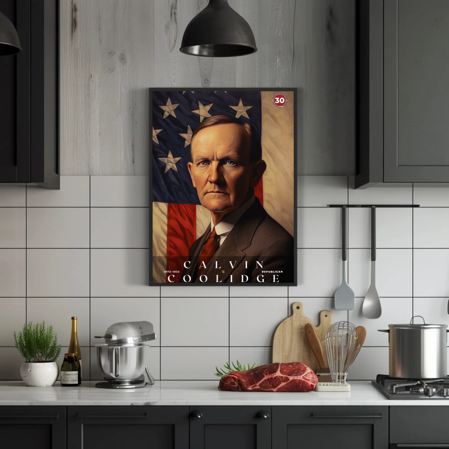 Calvin Coolidge 30th President Of The United States Portrait