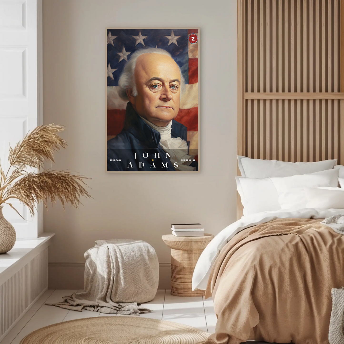 John Adams 2nd President Of The United States Portrait