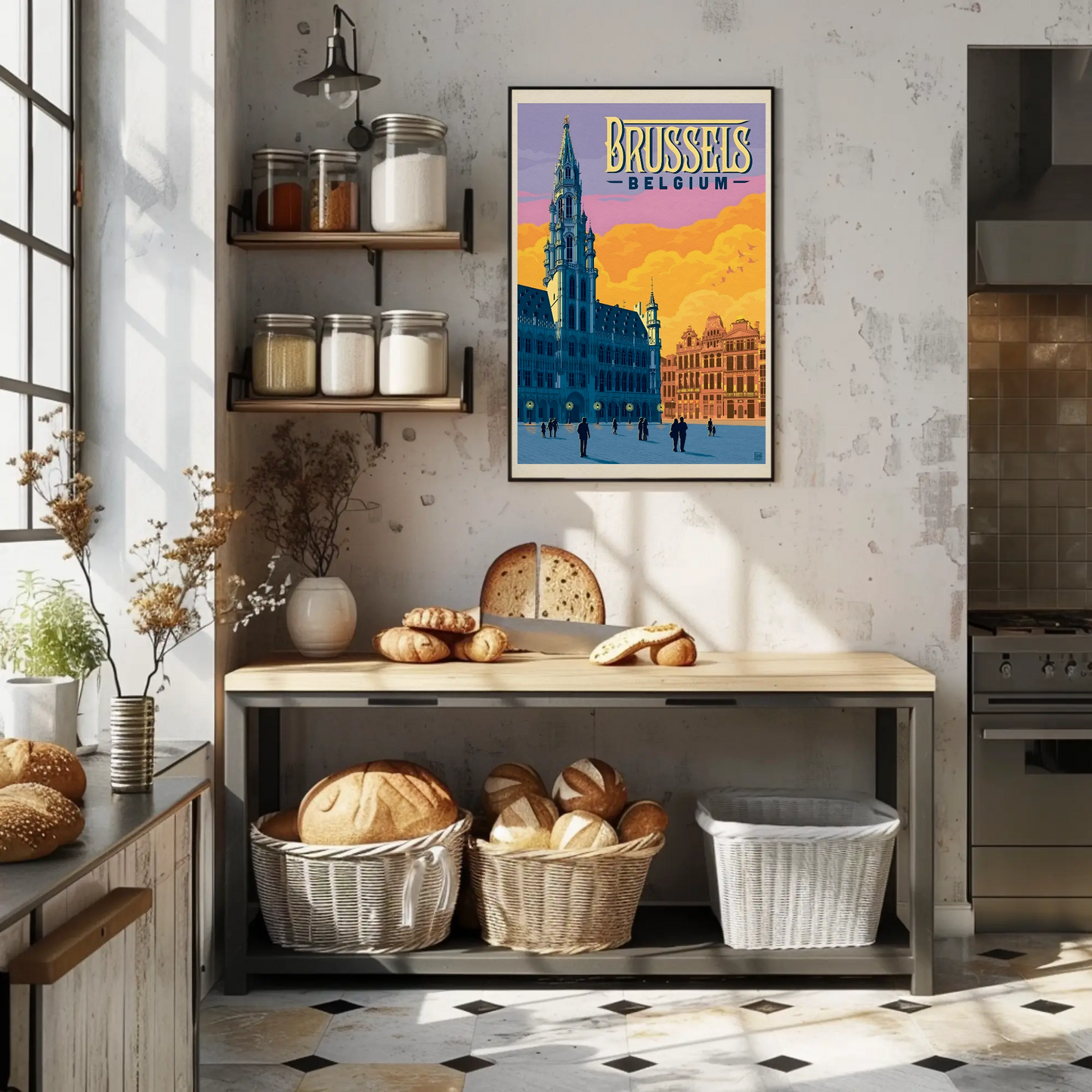 Vintage Poster Brussels Belgium