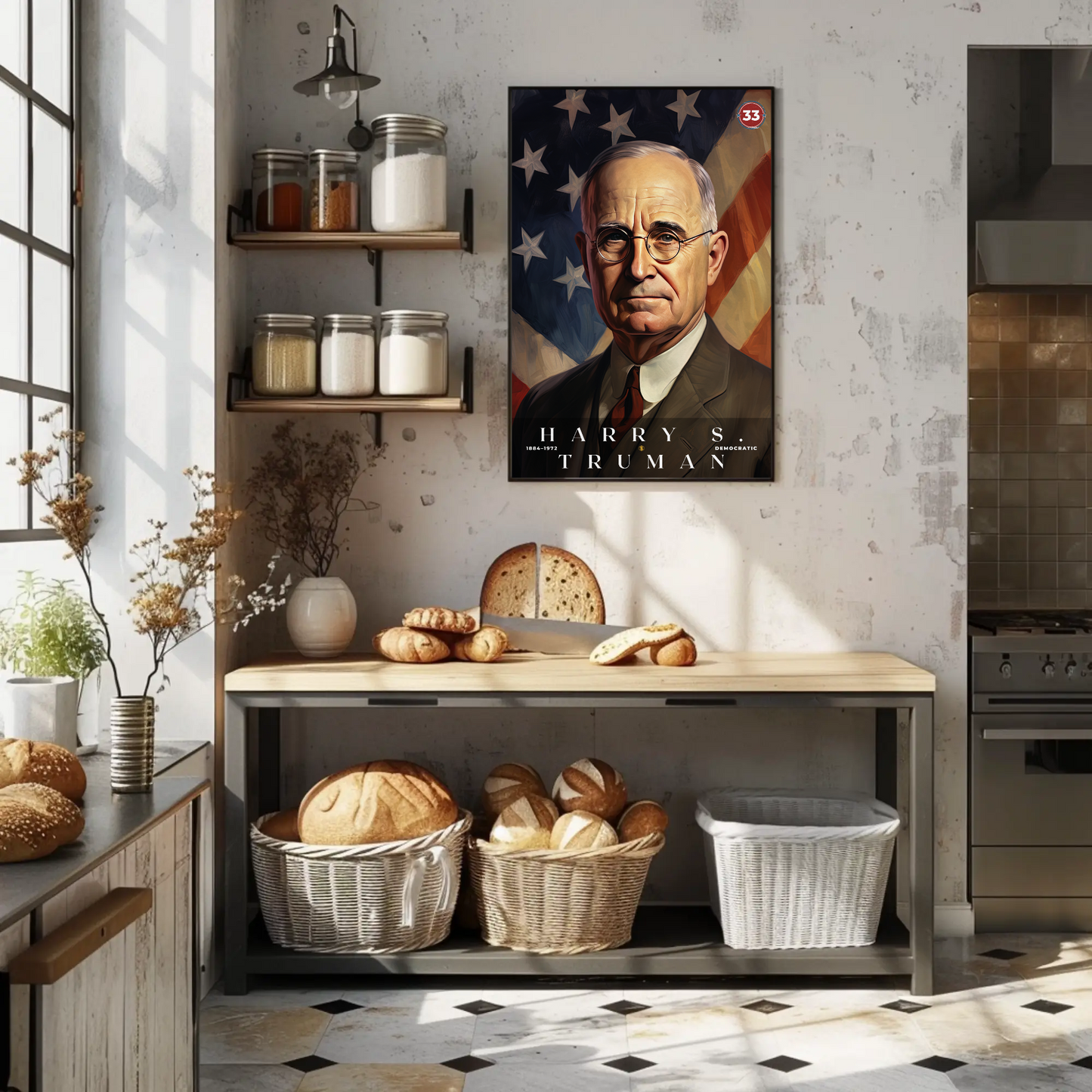 Harry Truman 33rd President Of The United States Portrait