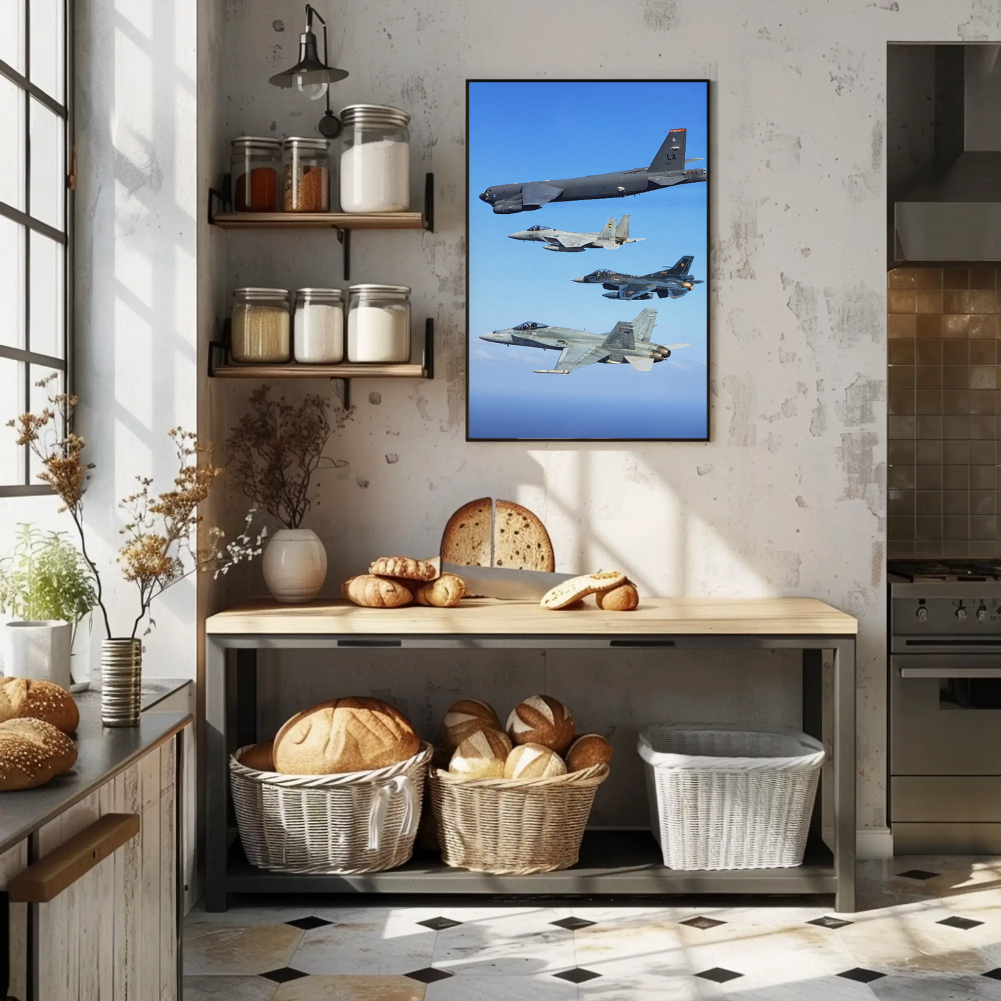 Vintage Poster Military Jets Formation