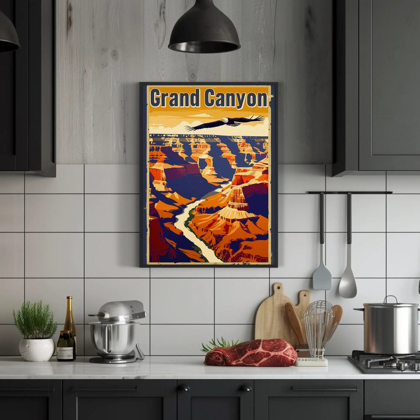 Grand Canyon Eagle Poster
