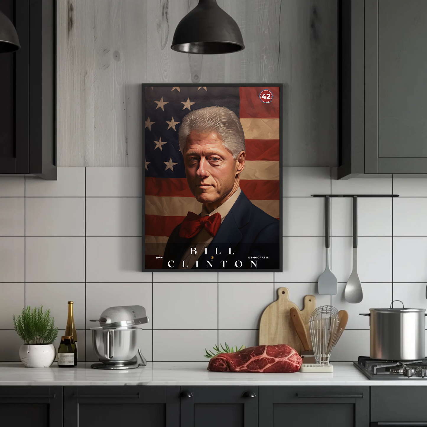 Bill Clinton 42nd President Of The United States Portrait