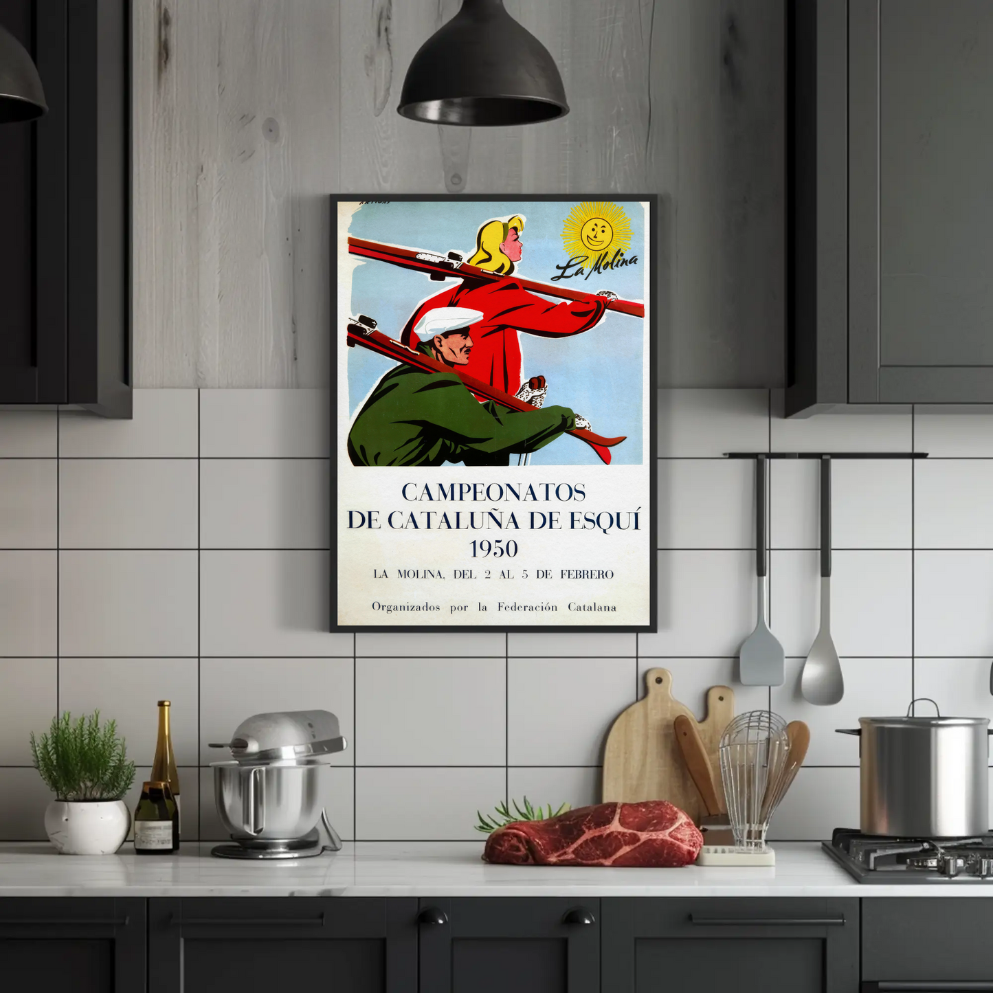 Ski Championship Cataluña Vintage Poster