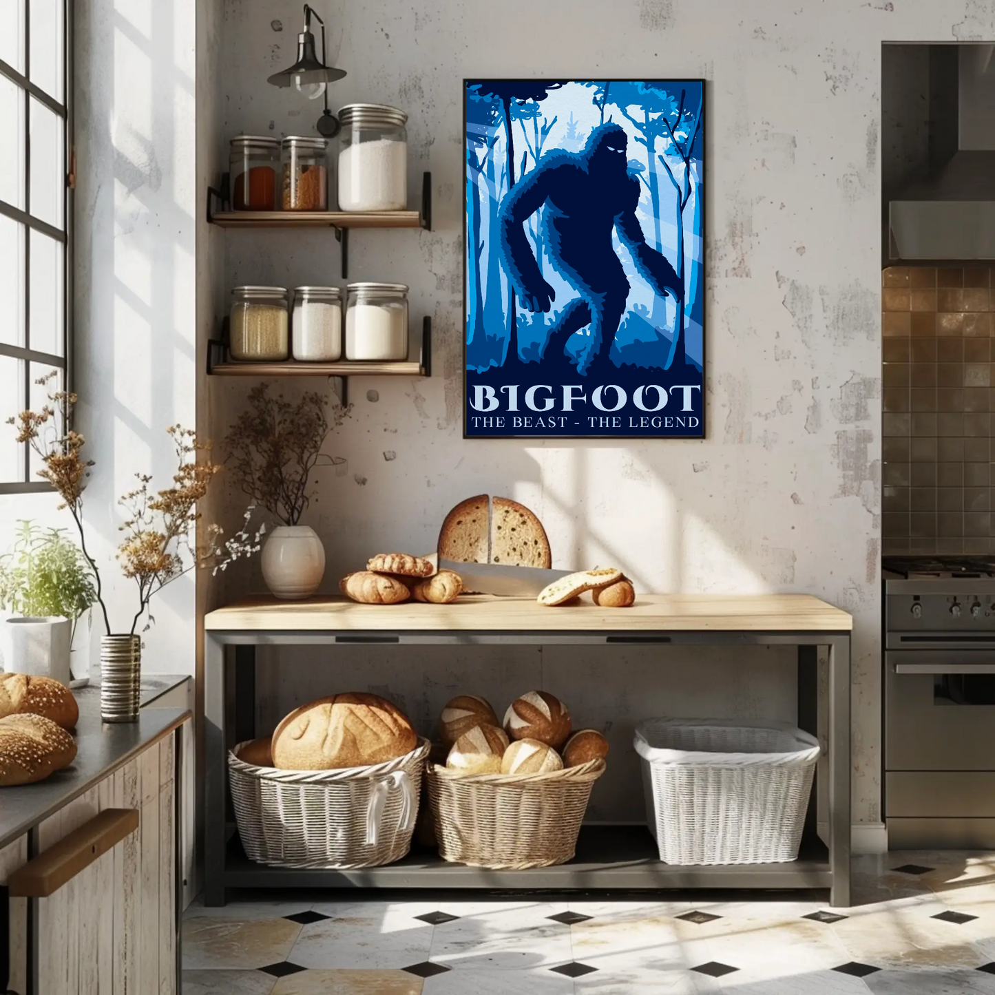 Vintage Poster Bigfoot Forest Mystery