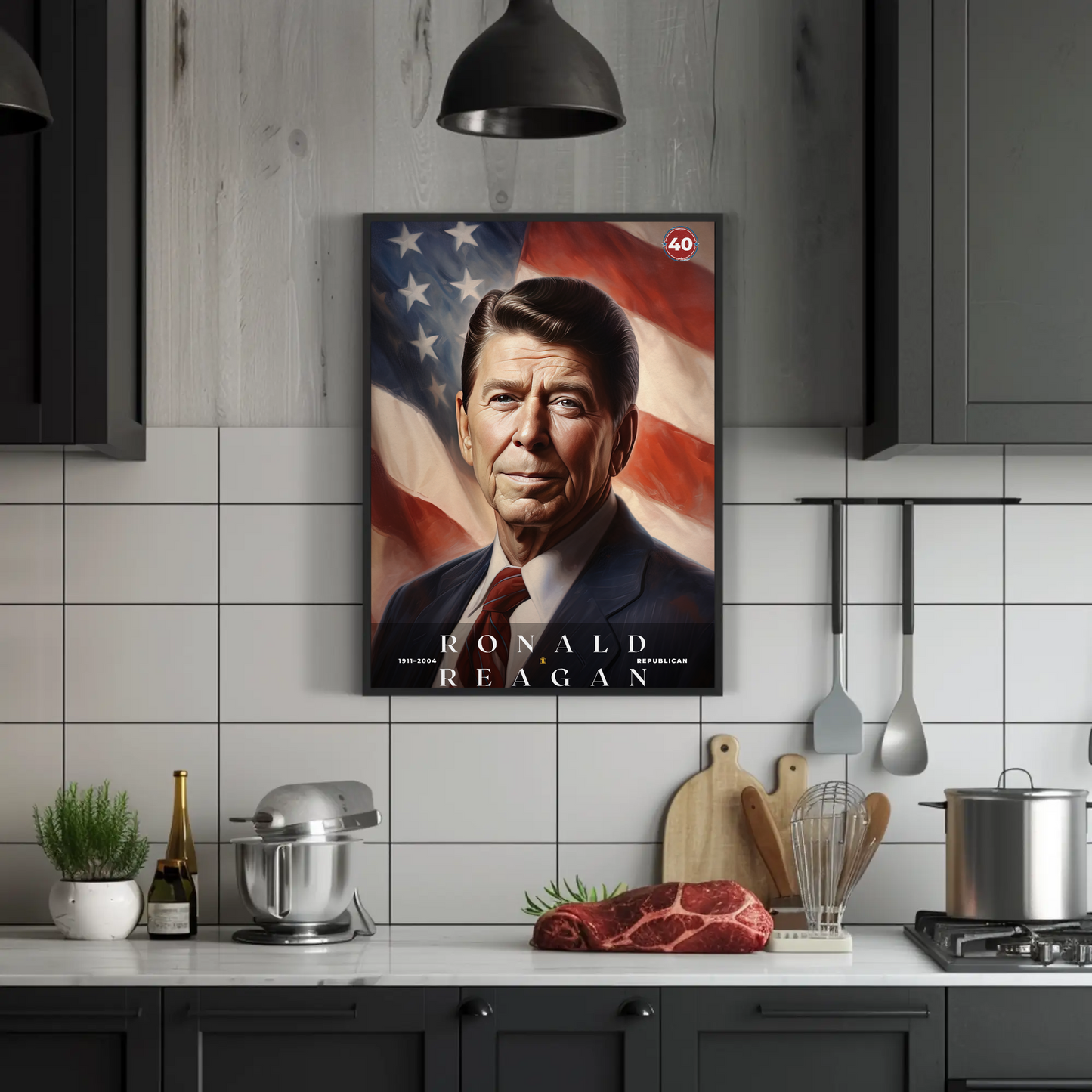 Ronald Reagan 40th President Of The United States Portrait