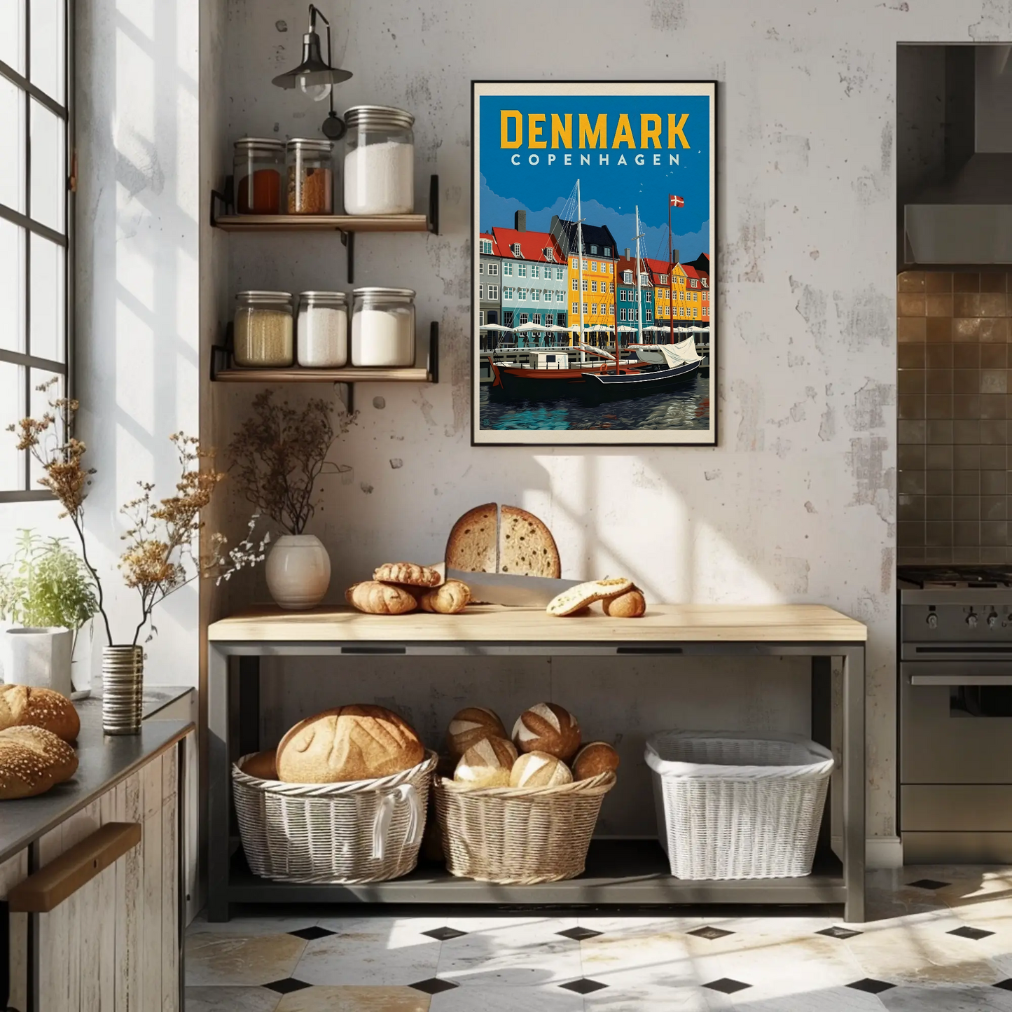 Denmark Copenhagen Vintage Poster