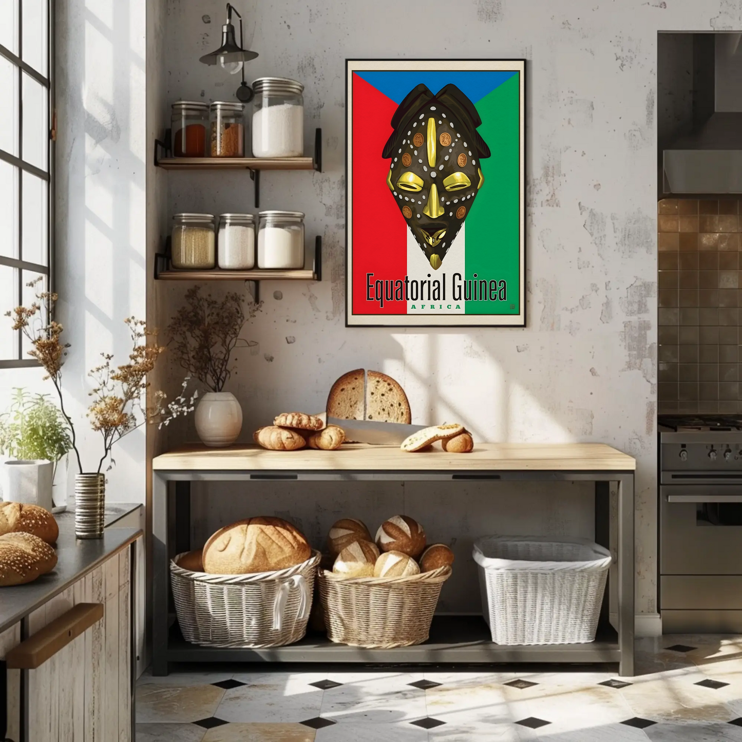 Vintage Poster Equatorial Guinea Africa