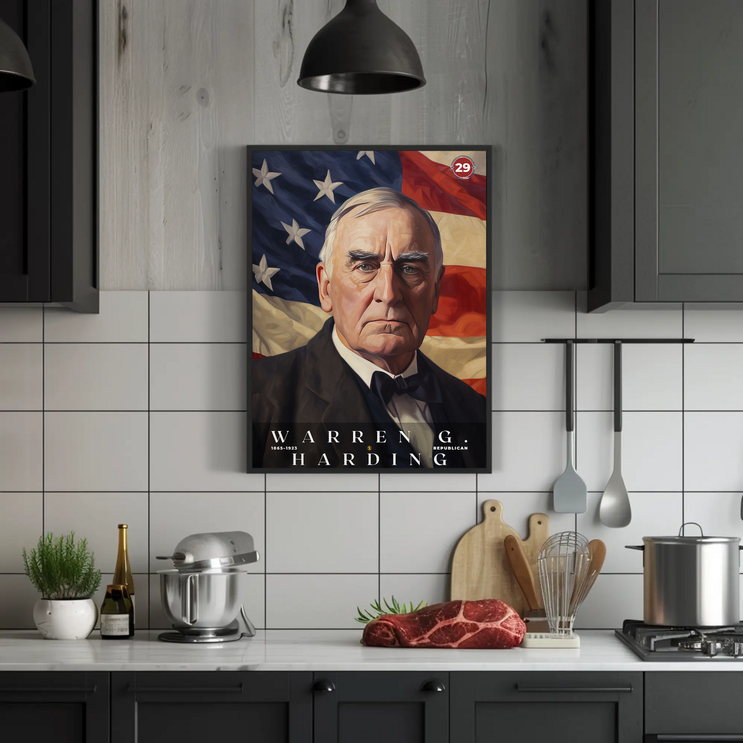 Warren Harding 29th President Of The United States Portrait