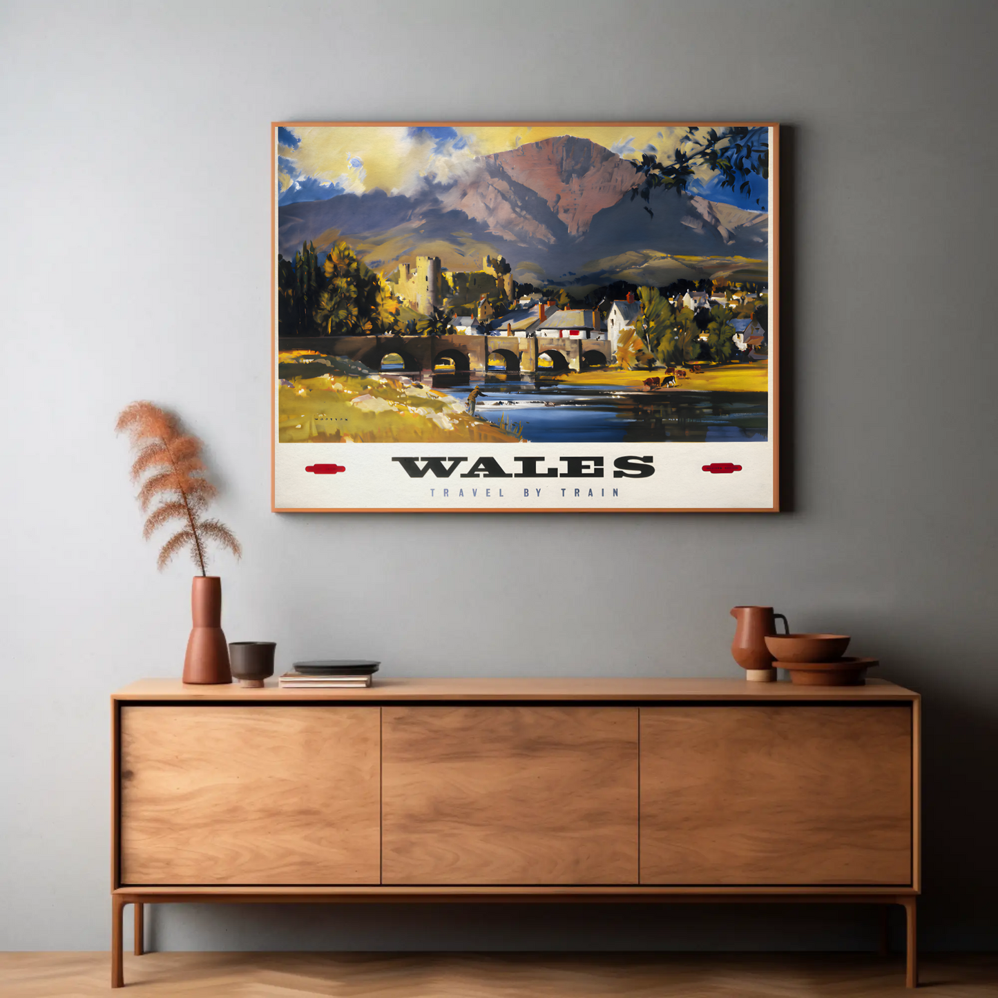 Wales - Travel by Train Poster