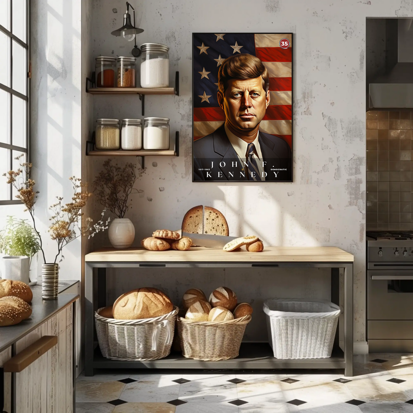 John F. Kennedy 35th President Of The United States Portrait