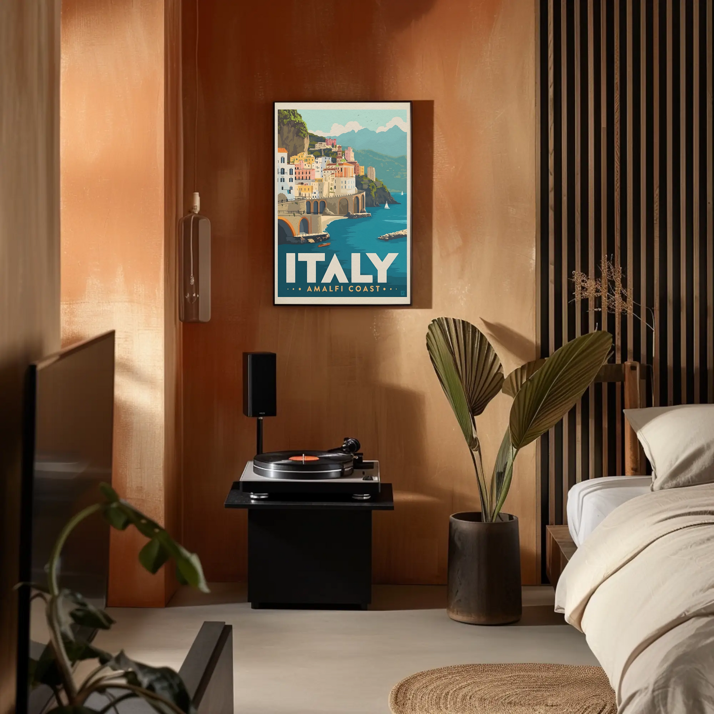 Vintage Poster Italy Amalfi Coast