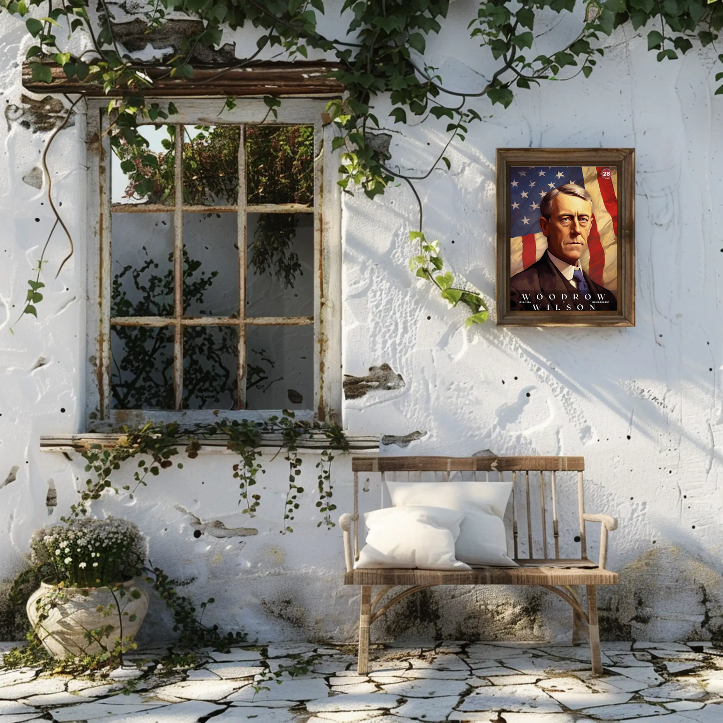Woodrow Wilson 28th President Of The United States Portrait