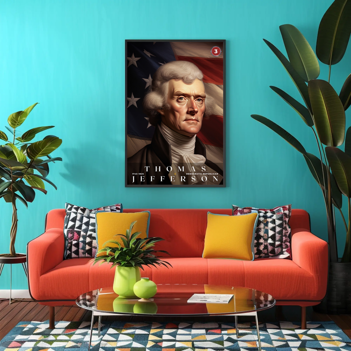 Thomas Jefferson 3rd President Of The United States Portrait