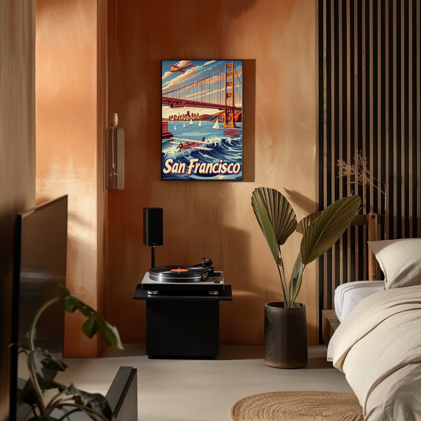 San Francisco Golden Gate Bridge Vintage Poster