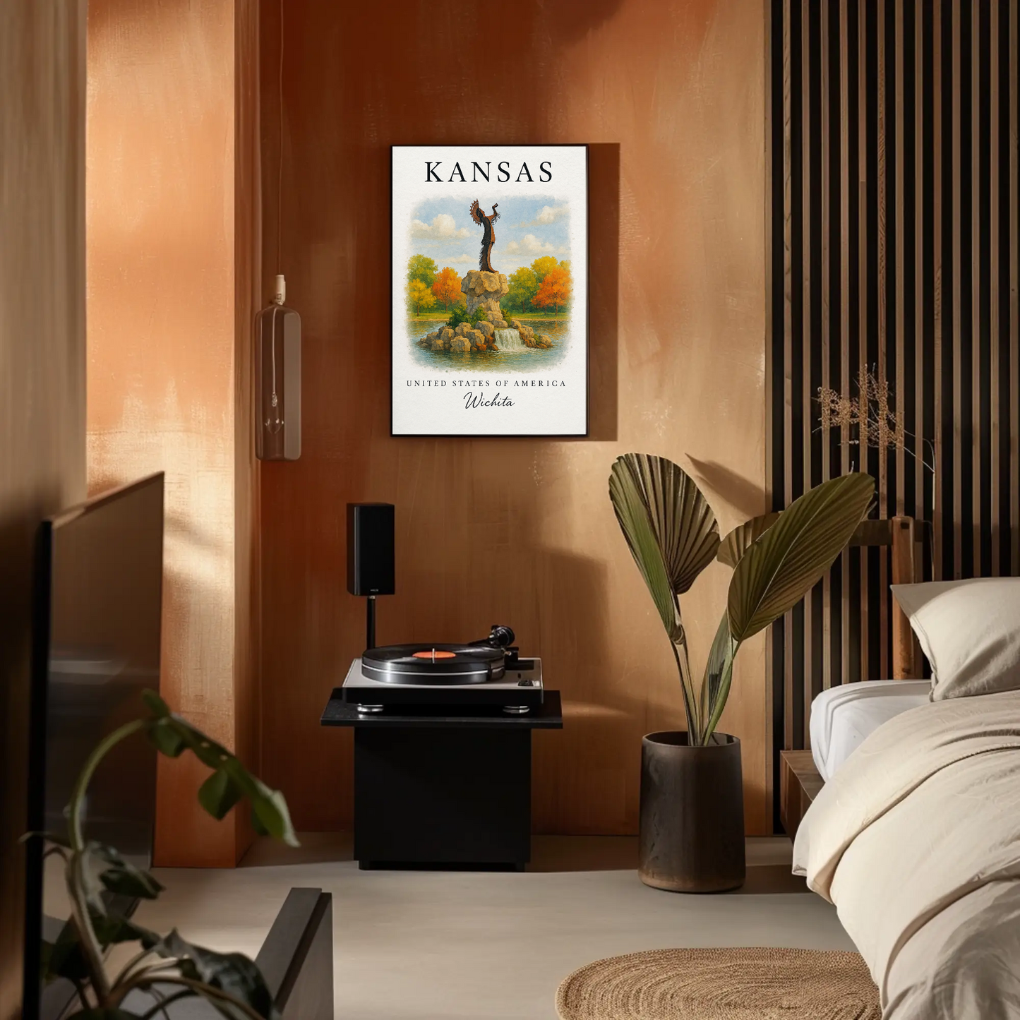 Kansas, Wichita Signature Series Vintage Travel Poster